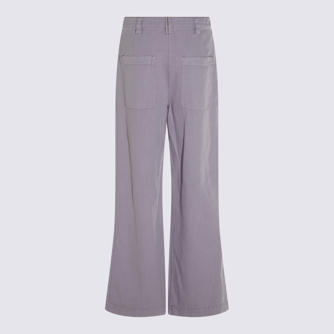 Brunello Cucinelli Trousers - PURPLE ASH | 01873ddbb88ecc6e52bf5a61186cea464e0d4a54