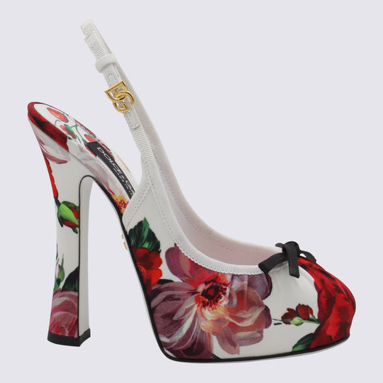 With Heel Bianco/Fiori