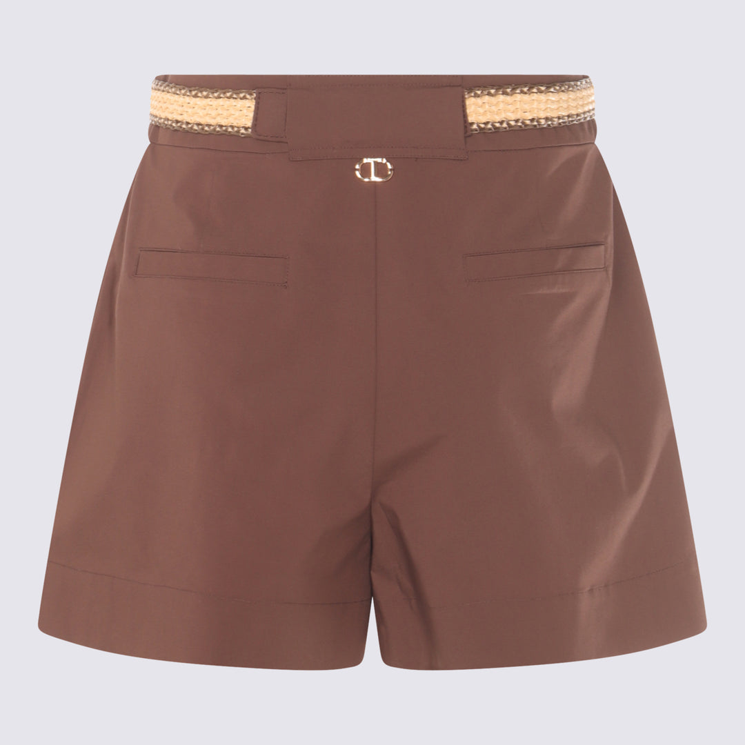 Twin-Set Shorts - COFFEE | afe5ec1ec614010aaf03a7a0afd9999f53432e12