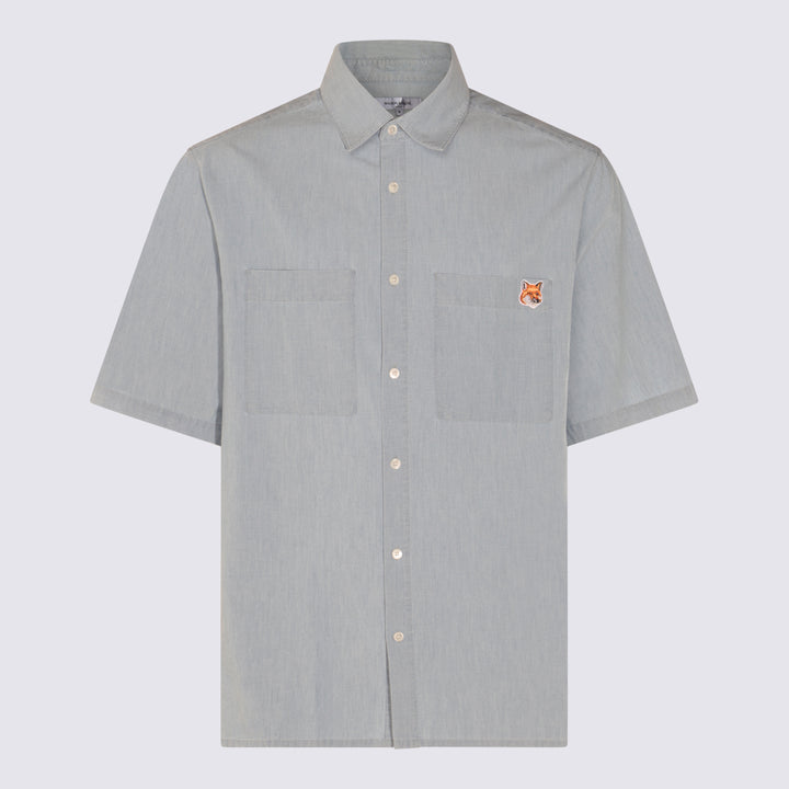 Maison Kitsune' Shirts - Blue and green | 8c9cb4ea73b40bdfffd2637d2af54de881ceb6c4