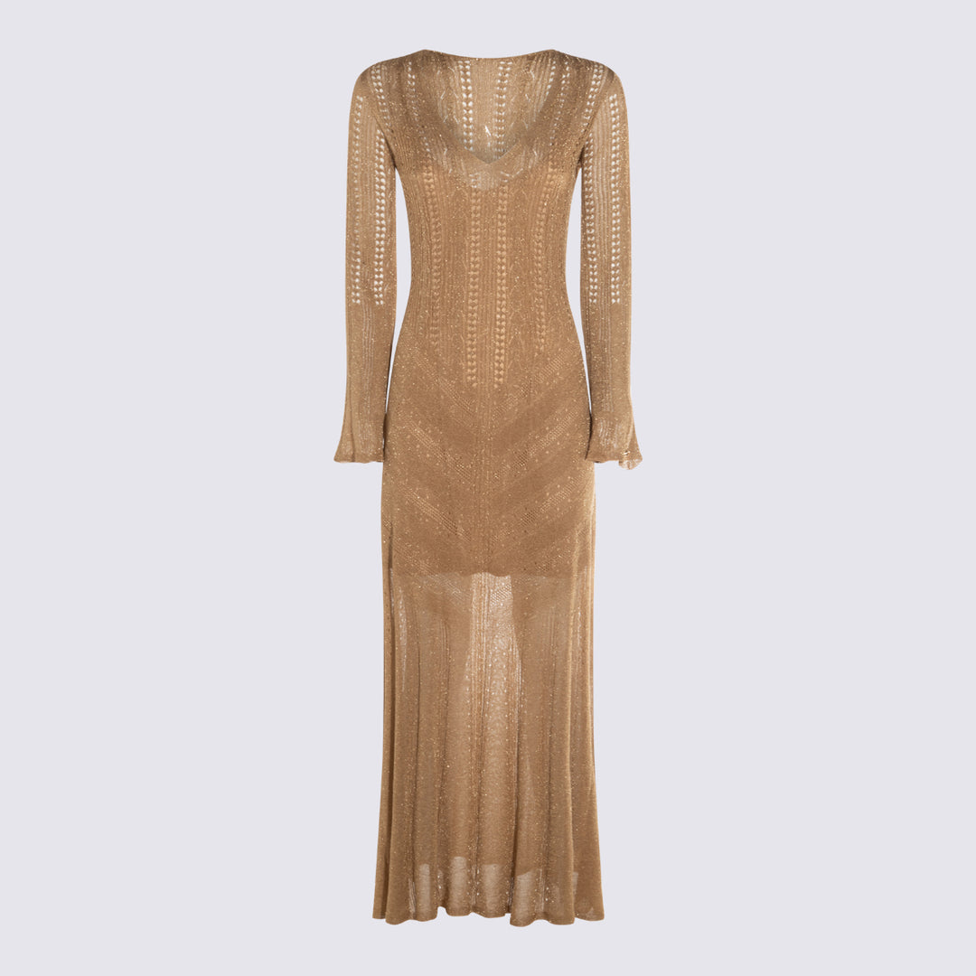 Twin-Set Dresses - GOLDEN GREEN LUREX | c45b97542e33b0a39a2ee5f3364e8d64d65aa99d