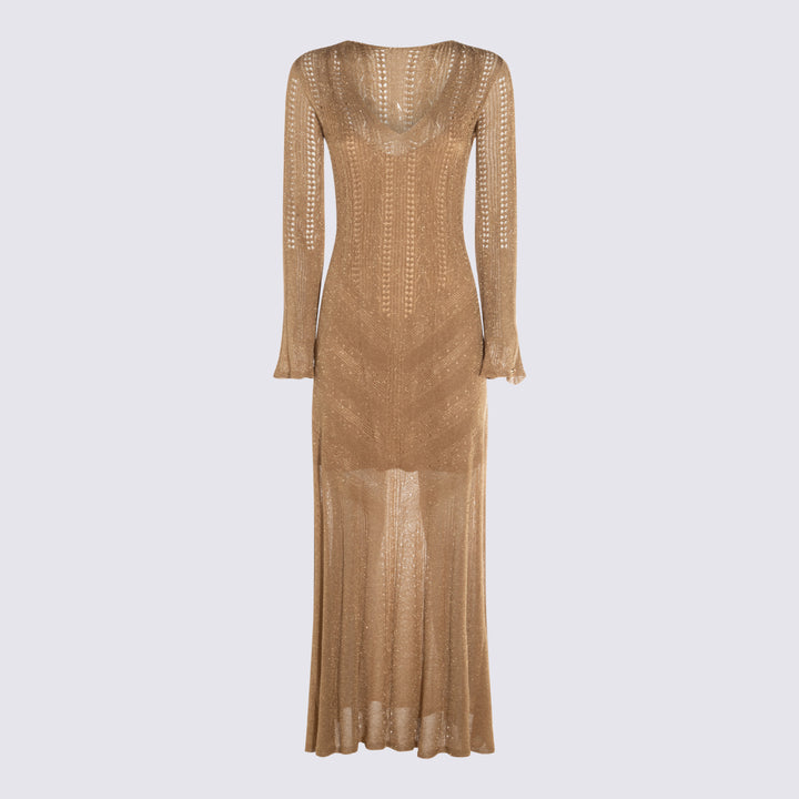 Twin-Set Dresses - GOLDEN GREEN LUREX | c45b97542e33b0a39a2ee5f3364e8d64d65aa99d