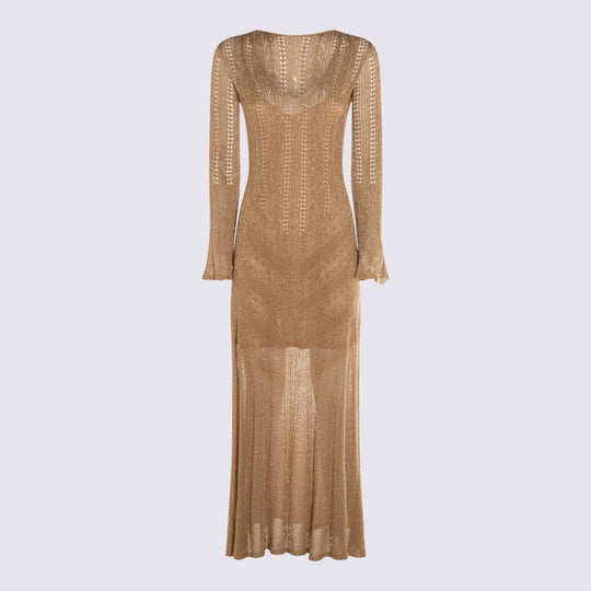 Dresses Golden Green Lurex