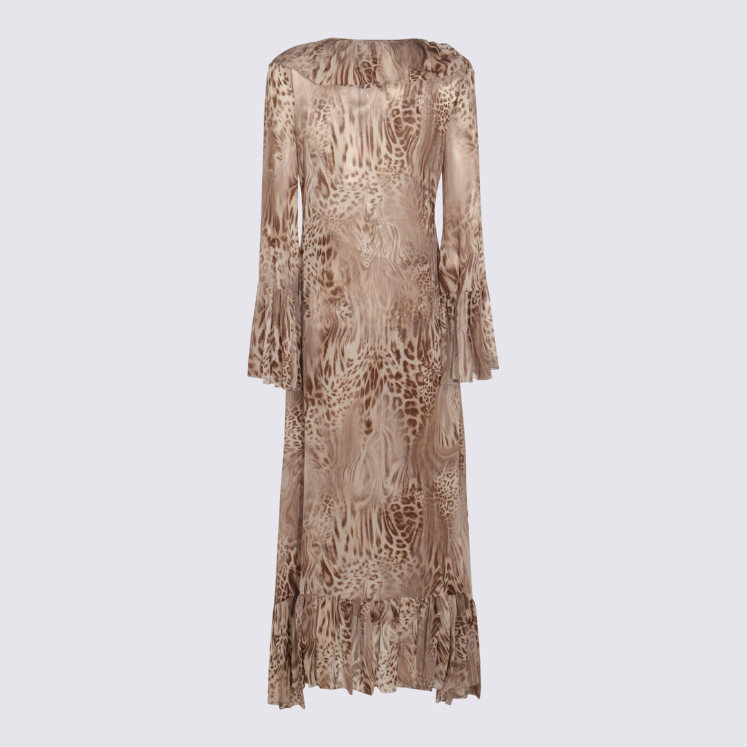 Blumarine Dresses - CHALK/BEAR BROWN | 5bd453fcf746be7559492cd51ec381e07feba766