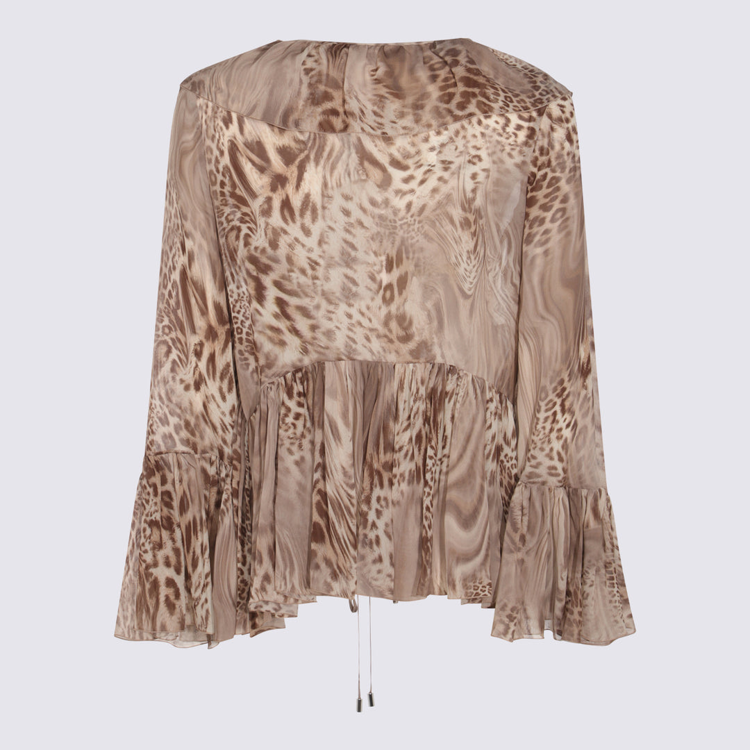 Blumarine Shirts - CHALK/BEAR BROWN | 27d6cad56ec1bbb10342a60c71ca3863bb23bf8f