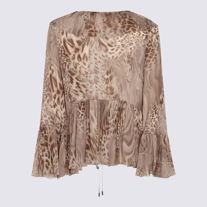 Blumarine Shirts - CHALK/BEAR BROWN | 27d6cad56ec1bbb10342a60c71ca3863bb23bf8f