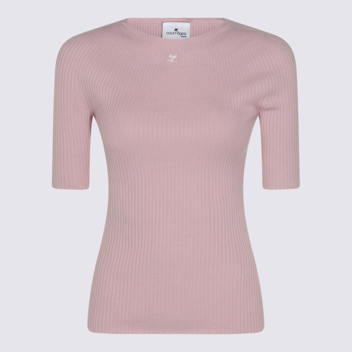 Courreges Sweaters - SALT PINK | 142ab49c347513c0ba98490e31a36ca1a0b42d33