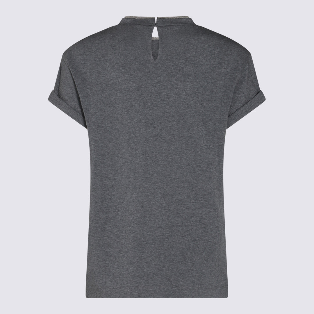 Brunello Cucinelli T-shirts and Polos - Blacks and greys | 225a099ac370e5ec83c9aa4b69cbd8a9a2192e10