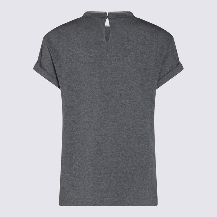 Brunello Cucinelli T-shirts and Polos - Blacks and greys | 225a099ac370e5ec83c9aa4b69cbd8a9a2192e10