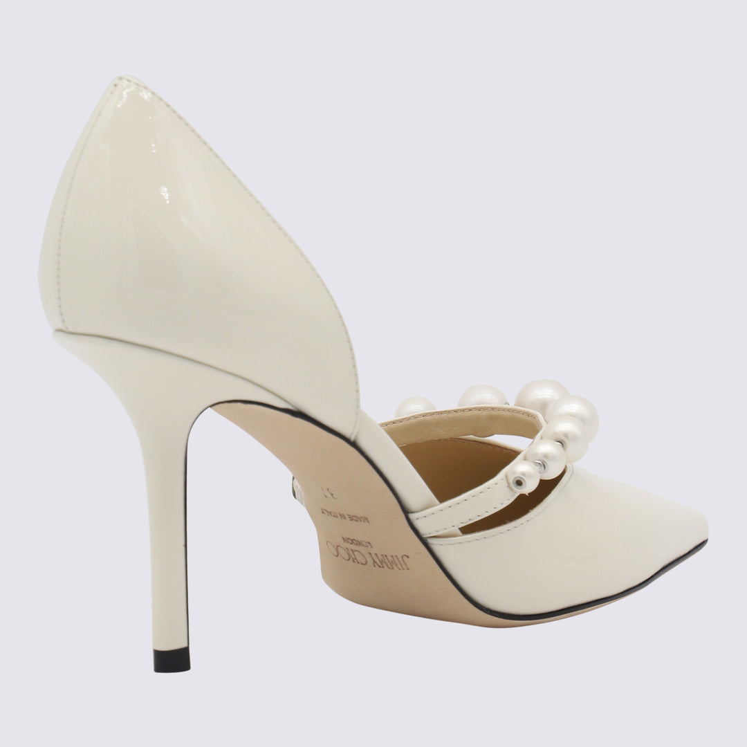 Jimmy Choo With Heel - LATTE/WHITE | 109454d1b4e7d97de86e116f51d802994b95ac56