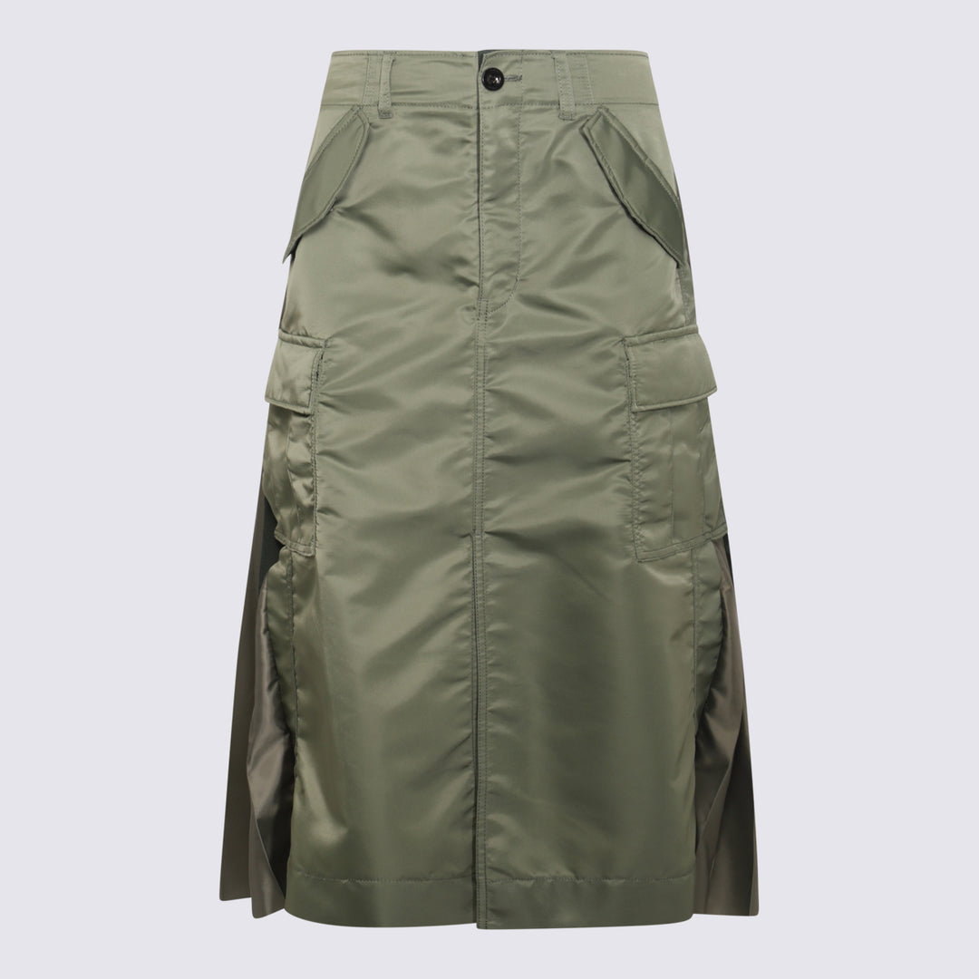 Sacai Skirts - Khaki | 7ac0260483137be162be7ff3bd6994d82a3ec7e2