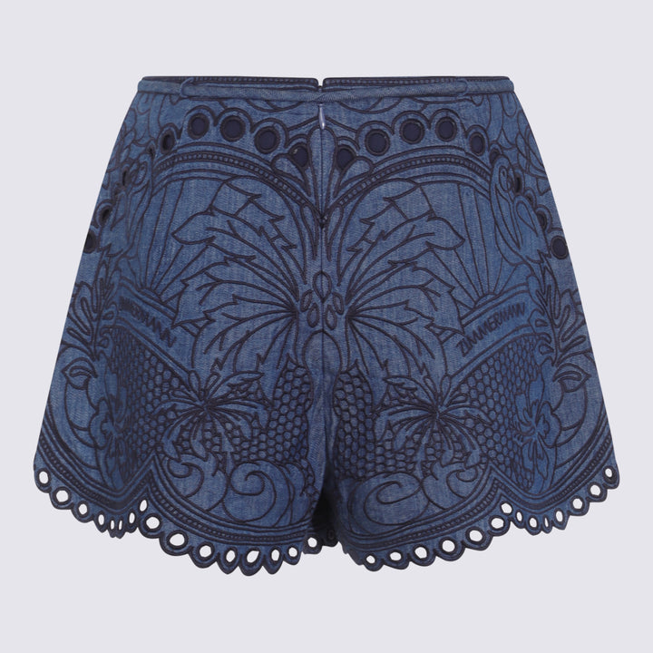 Zimmermann Shorts - RAILWAY BLUE | 1578cfc77f8cd7b08caf46ac0bd38bb72b27a108