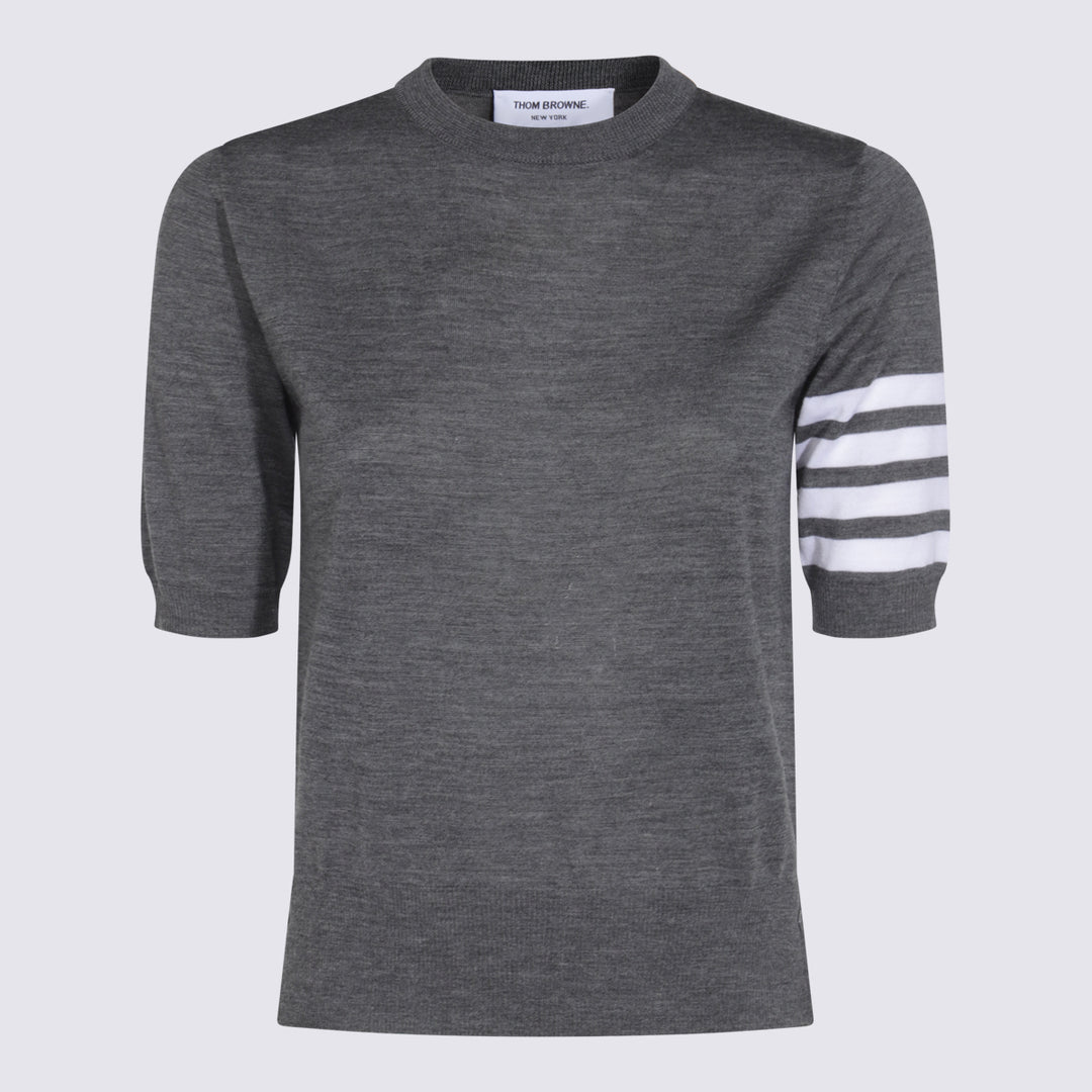 Thom Browne Sweaters - MED GREY | 90125f5e16ec6ba7b562783380f634713d3f9dd2