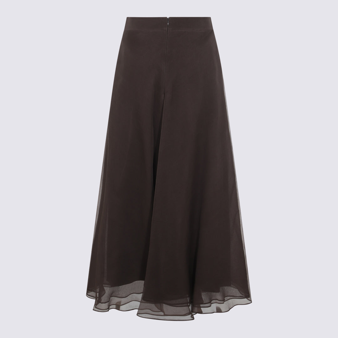 Brunello Cucinelli Skirts - DARK CHOCOLATE | 7382f8ff54e0949cece8ef6b0db6ec904d666d72