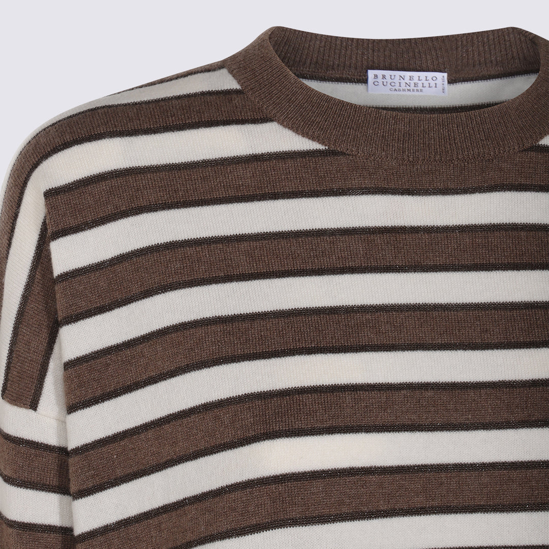 Brunello Cucinelli Sweaters - PANAMA/MARRONE/PIGNA | 238205876d43a76b46f236f1a58a3a8e0aab27e5