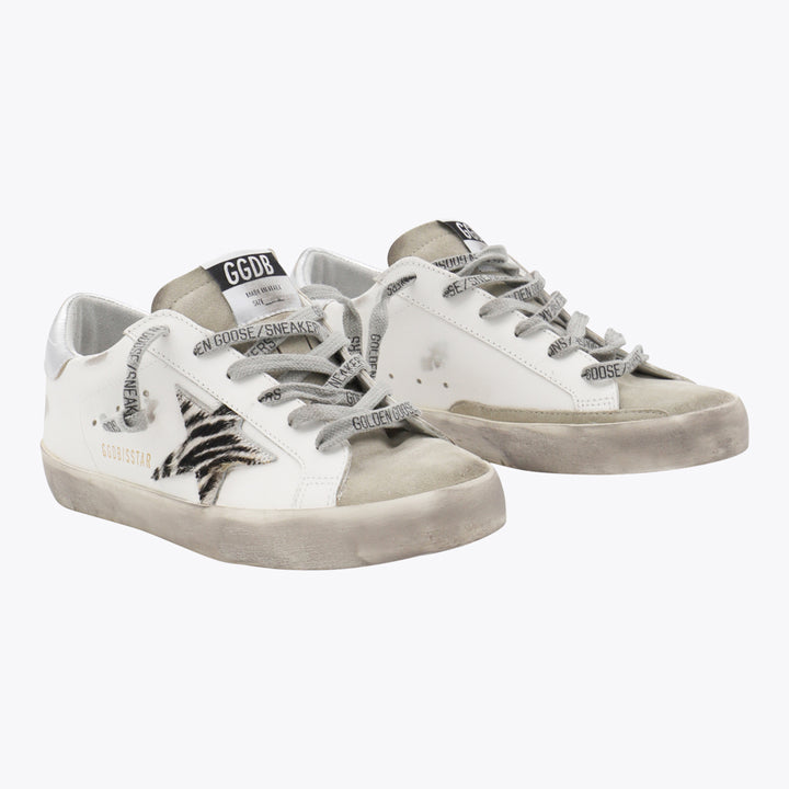 Golden Goose Sneakers - WHITE/WHITE BLACK ZEBRA/SILVER | 43676d54442b387acb728c27a42af17c1e08be0a