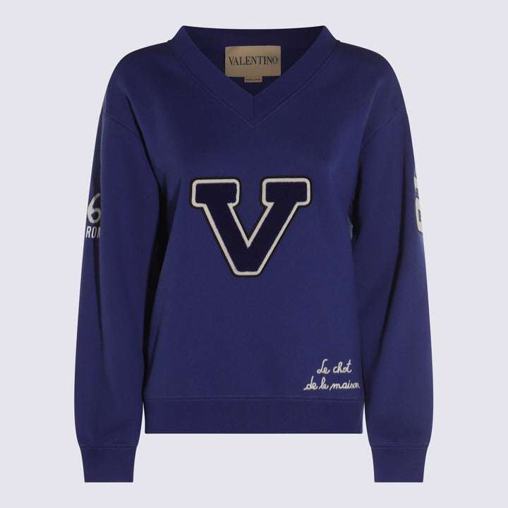 Valentino Sweaters - BLU/AVORIO | f943d4995748e900161de29861413ea3553c263c