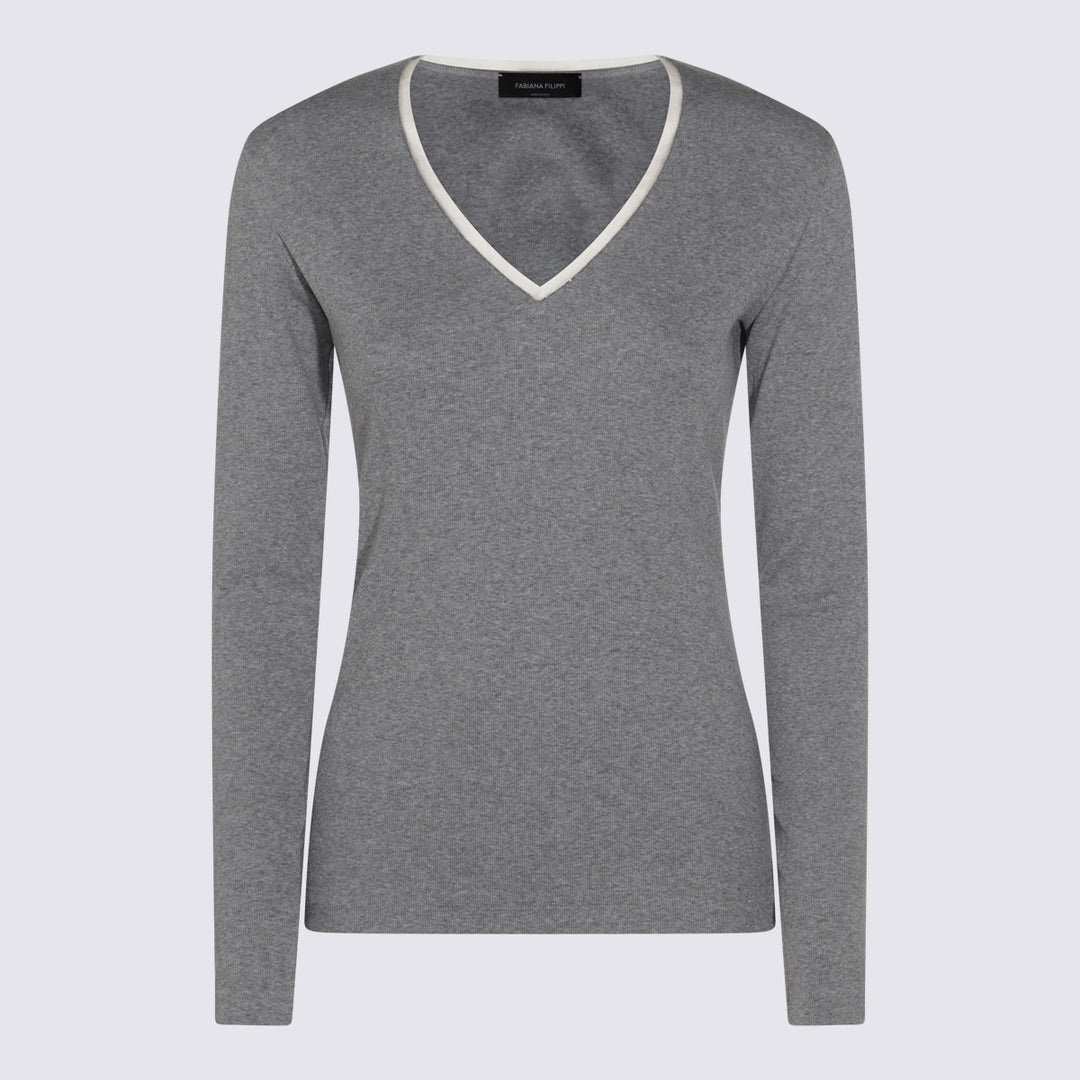 Fabiana Filippi Sweaters - Metallici e grigi | 8f0c920f769caaf1cee0af5247d3b5c359244d5a