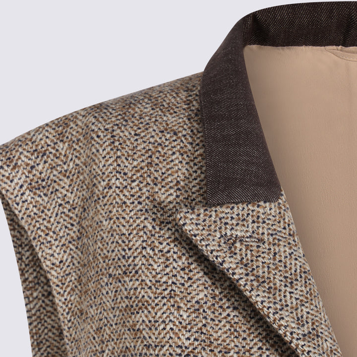 Brunello Cucinelli Jackets - OCRA/PANAMA/NERO | bd8f49e9a105d5b6de29c3c81b6bf97b4c41ba7d