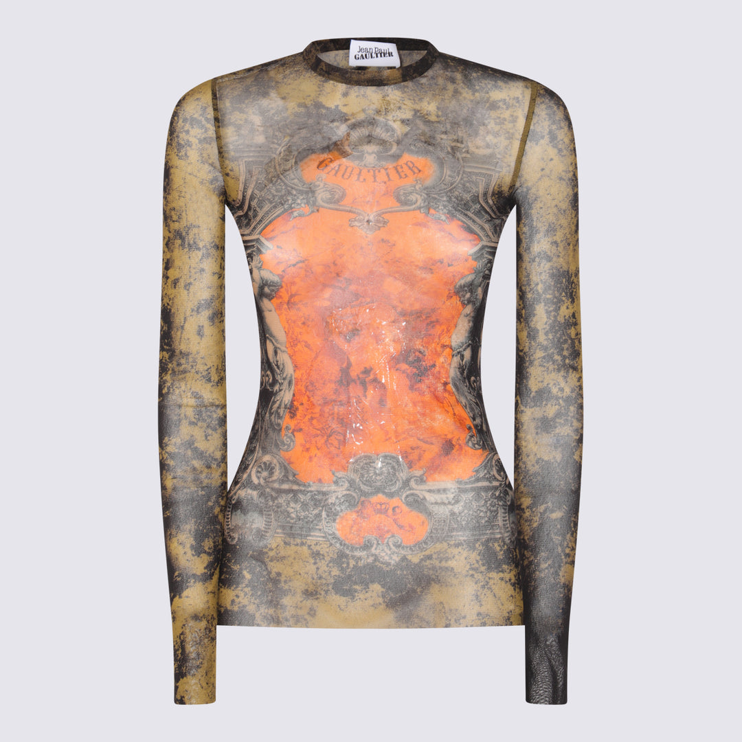 Jean Paul Gaultier Top - BLACK/KHAKI/ORANGE | 44f5b1961193475b848ca4c6f829dee21d69a711