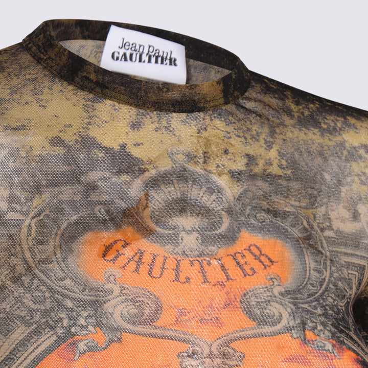 Jean Paul Gaultier Top - BLACK/KHAKI/ORANGE | d415e9fc029fb6e26e2878e03a89ad6309a3ff5f