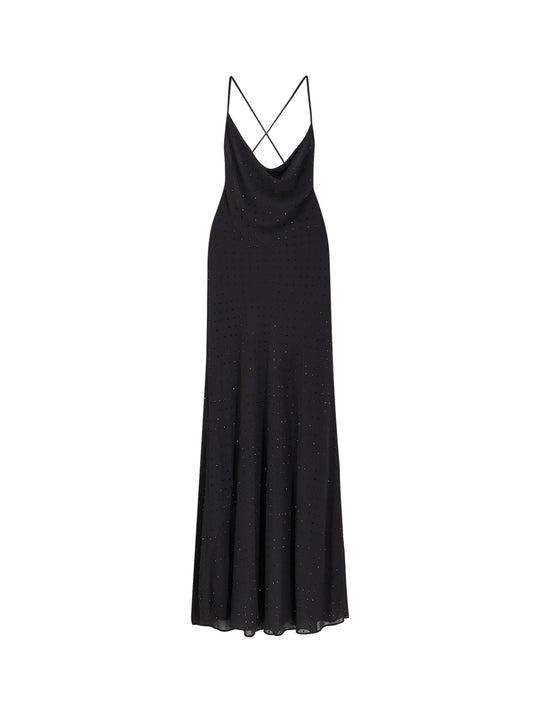 Farro Long Dress With Rhinestones