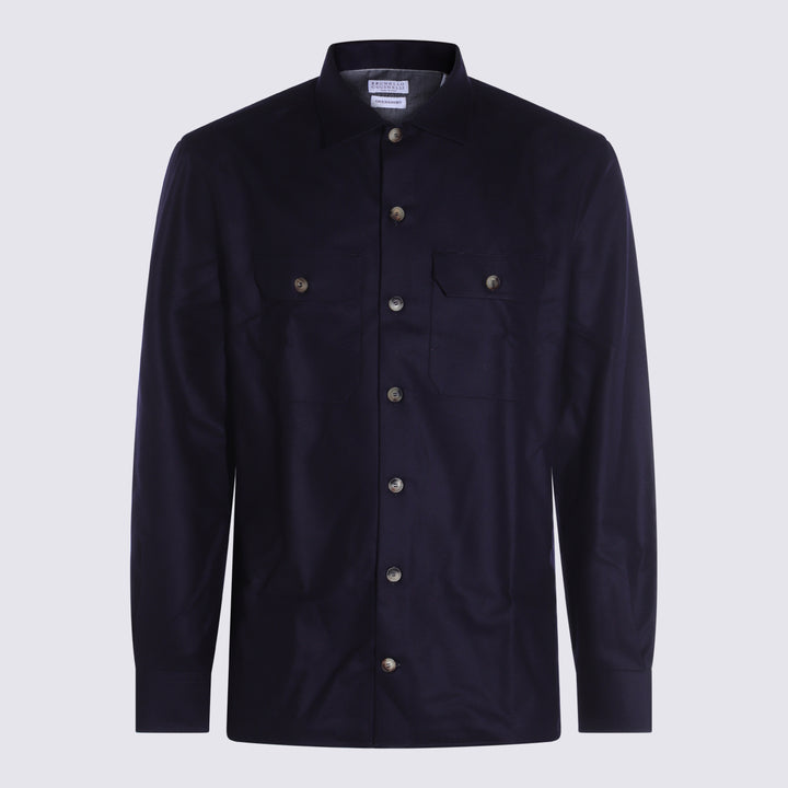 Brunello Cucinelli Shirts - Blue and green | 9d0e0a72656250edafec5a90bf490cadd4a6c10d