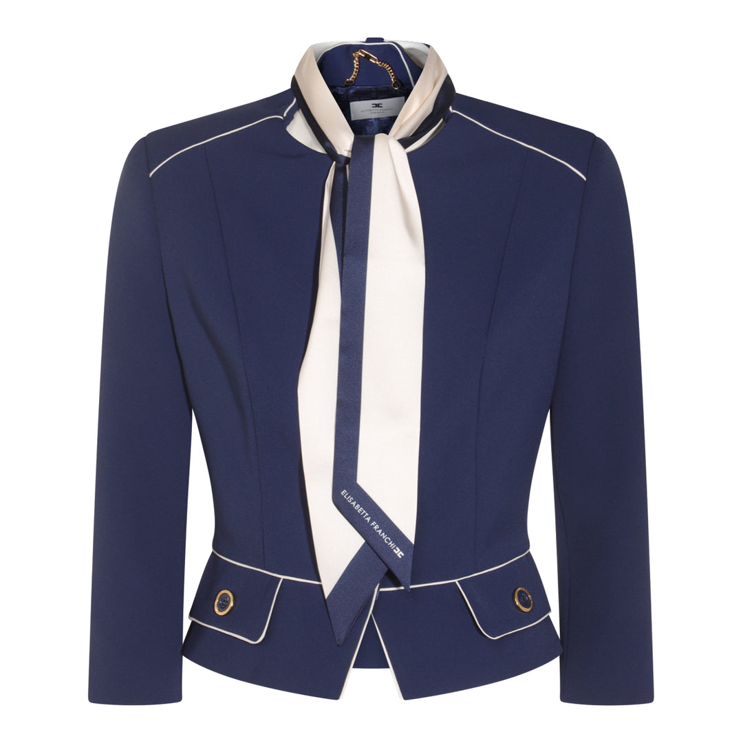 Elisabetta Franchi Jackets - Blue and green | 314ef5eff6201a0311bf00eeaa234763194bbd8a