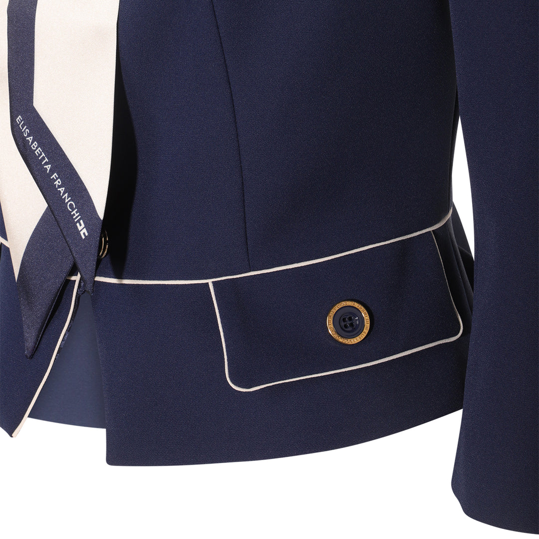 Elisabetta Franchi Jackets - Blue and green | 8022066aa9d03285c71a23f2d24d68cdc0532bb7