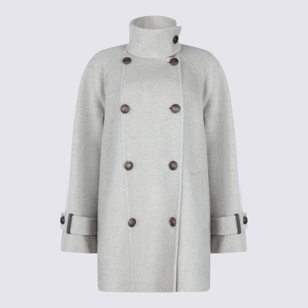 Brunello Cucinelli Coats - BEIGE FREDDO | eb029589f357636fcd36a0c97c59f8832255059b