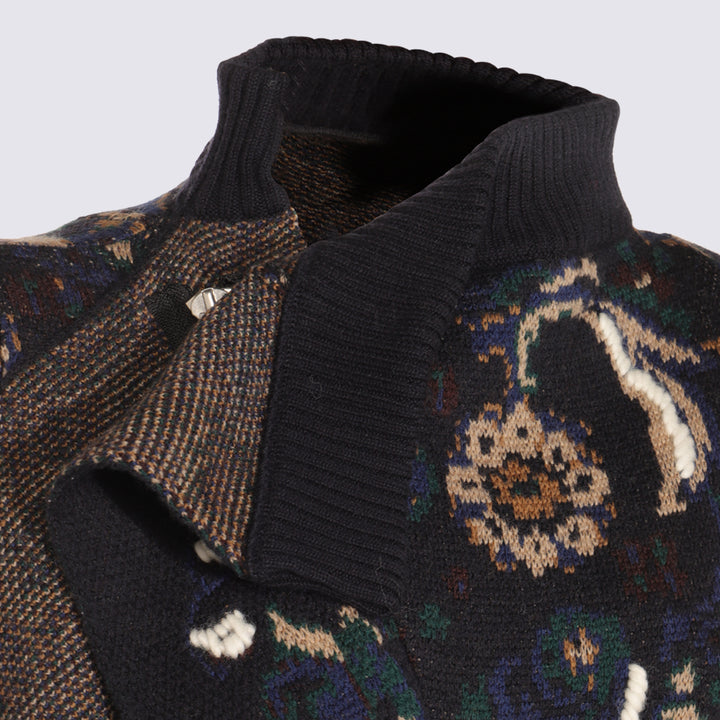 Sacai Sweaters - Blue and green | f642b245bb1e50cfabcb7c02cce68a28ed0d9075