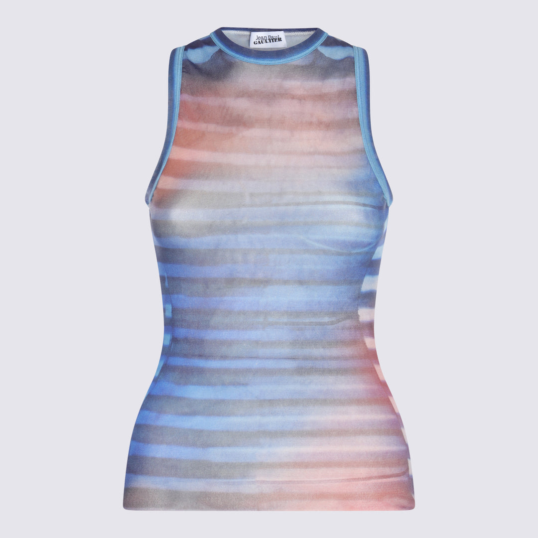 Jean Paul Gaultier Top - LIGHTBLUE/BLUE/PEACH | f99b33a687a929bfca0545db6f725976222759c0