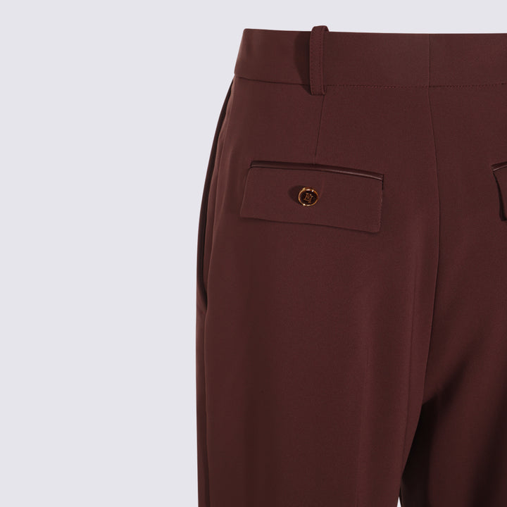 Elisabetta Franchi Trousers - MERLOT | 55db38d717549e4aa8b402becff3249a6a12528c