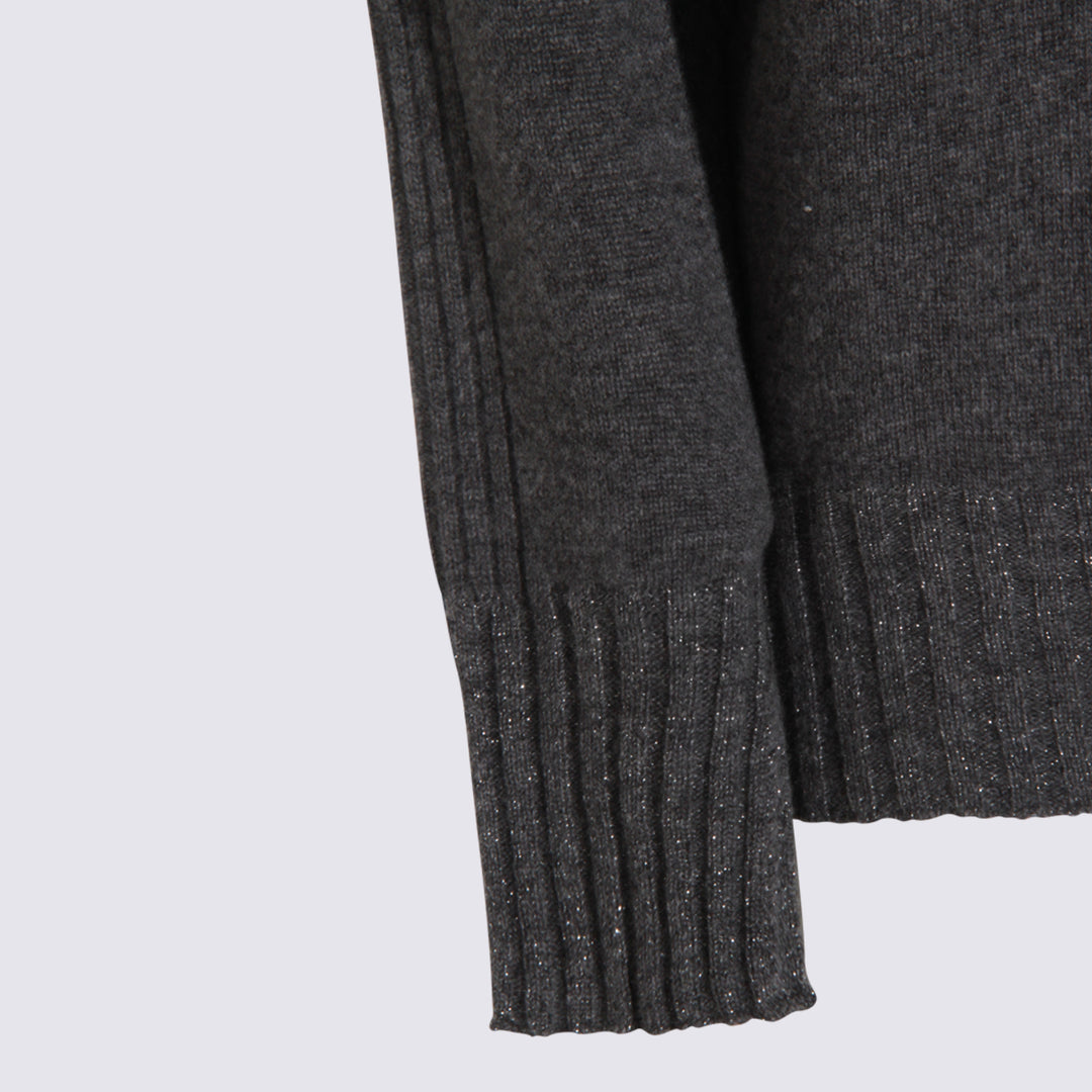 Twin-Set Sweaters - MEDIUM MEL. GREY/ARGENTO LUREX | 354d1be88376fdcdc292adf3eb80ca5c45ae9be0