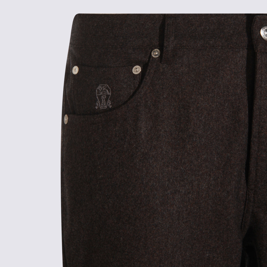 Brunello Cucinelli Trousers - Brown | 813d097cb96d8a01e5ec15062c87824cabb1b728