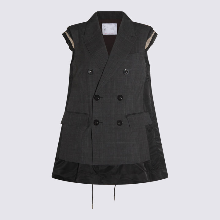 Sacai Jackets - Gray | 50ca60d0a0fa3b438dc06ecb043f539397182ad6