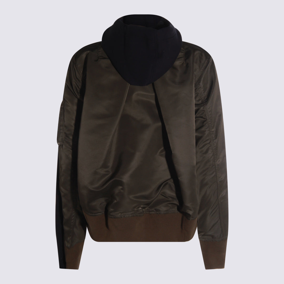 Sacai Sweaters - NAVY/KHAKI | 6bcfb92bb47b218f8eb611e04b0ddcff4f50f26e