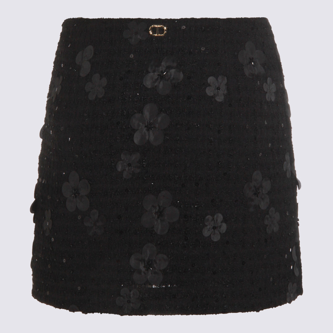 Twin-Set Skirts - BOUCLE'' FIORI NERO | 913f5dcad3132276706d5bcc030a92f514f6cefd