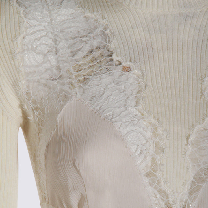 Blumarine Sweaters - WHITE PEARL | d90b022d11ed249112de0698d4db9ee3a2fd8a43