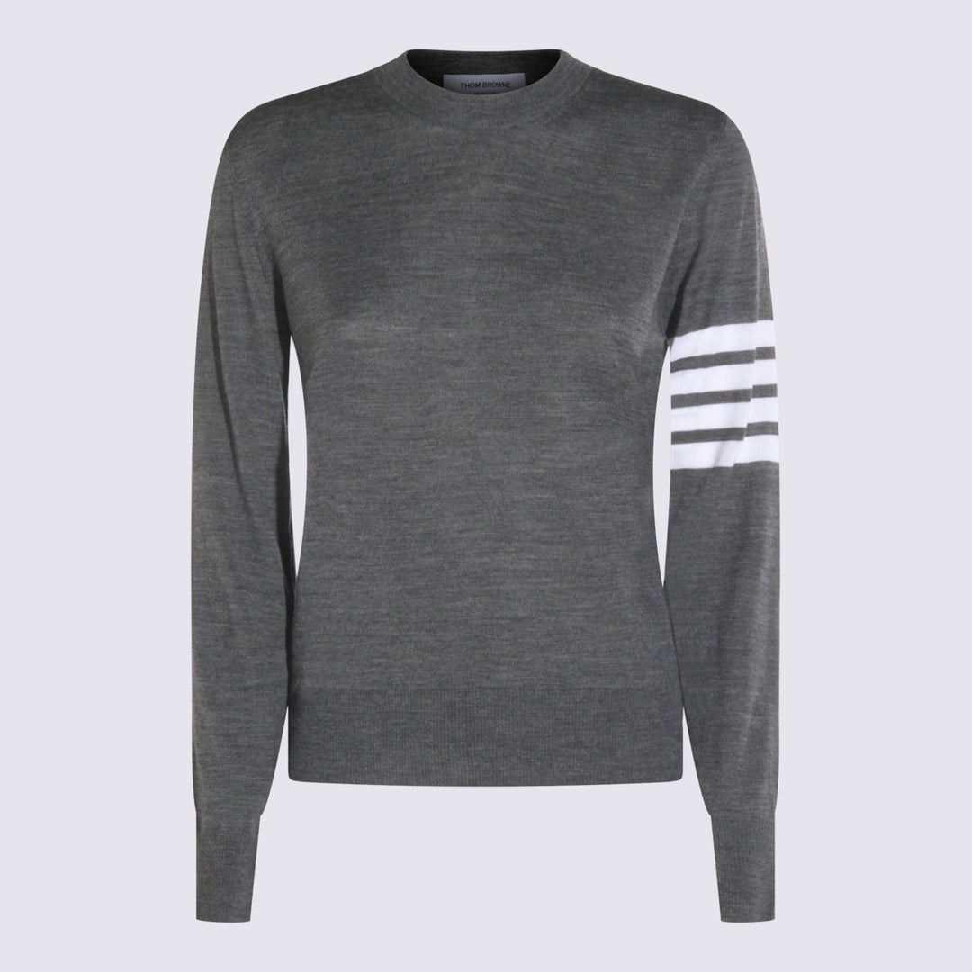 Thom Browne Sweaters - MED GREY | 263c16b49666bcd8592cedaa505c4348cead0fc9