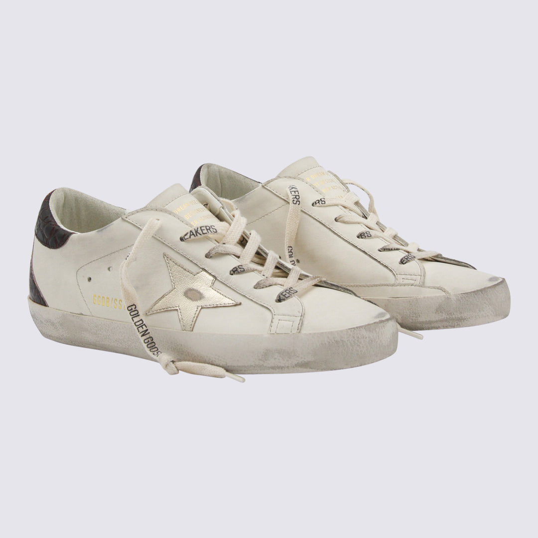 Golden Goose Sneakers - WHITE/PLATINUM/BURGUNDY | 99950bfbfb3774a2c9ecf21b328c1aa2148c6158