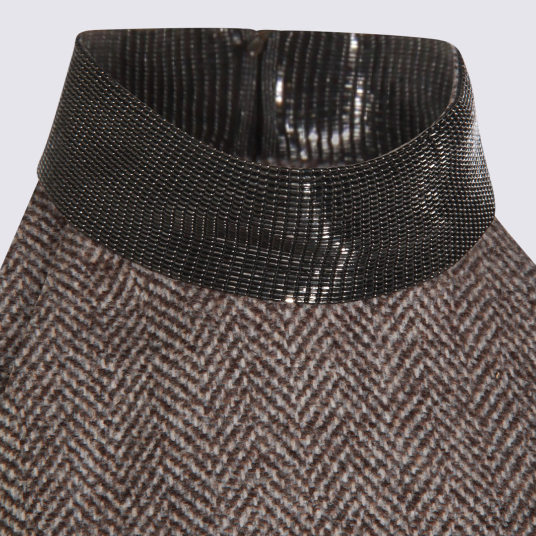 Brunello Cucinelli Dresses - MARRONE/GRIGIO/BEIGE | d2236fac62ba214898d3f678bc7116ce060af9ba