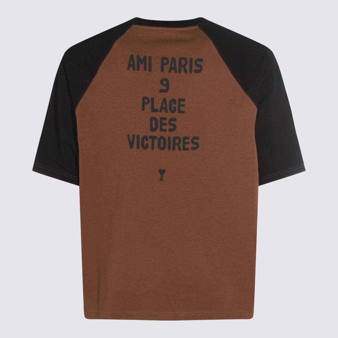 Ami Paris T-shirts and Polos - BROWN/BLACK | 7a6ce49536652d6814b1d5cf0cde2f50c4fbba13