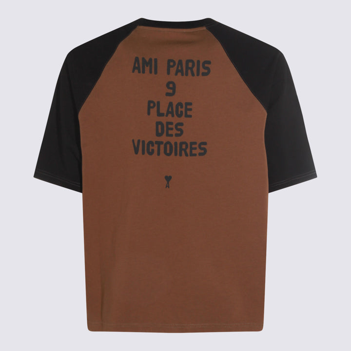 Ami Paris T-shirts and Polos - BROWN/BLACK | 7a6ce49536652d6814b1d5cf0cde2f50c4fbba13