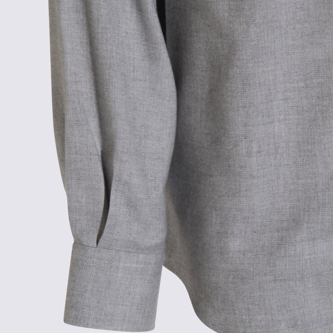 Brunello Cucinelli Shirts - Grigio medio | 6e31b7662ec900e2ef8d9f3e553e289319542dc5