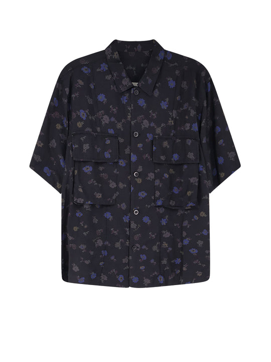 Cotton Blend Shirt With Floral Print