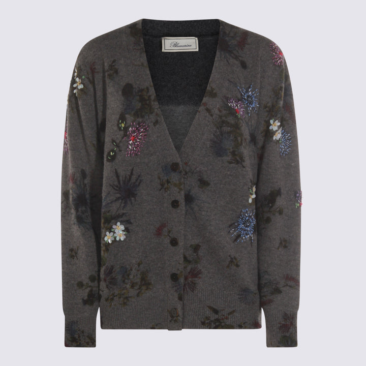 Blumarine Sweaters - GREY/BRILLANT BLUE | 7c9e209e0a6feaeb87f7ca4e82a5023b9d8448ea