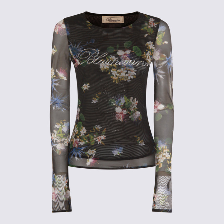 Blumarine Top - BLACK/BRILLIANT BLUE | 8637a547c6f413767ef0b47a3f96a800ecb78af1