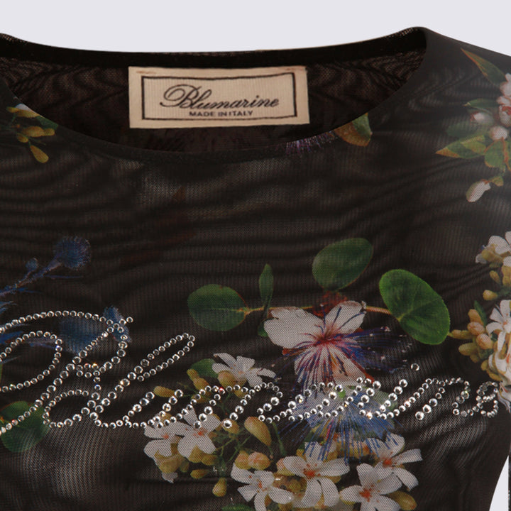 Blumarine Top - BLACK/BRILLIANT BLUE | 128f60a1b99774d73a33608eede03c68153866b6