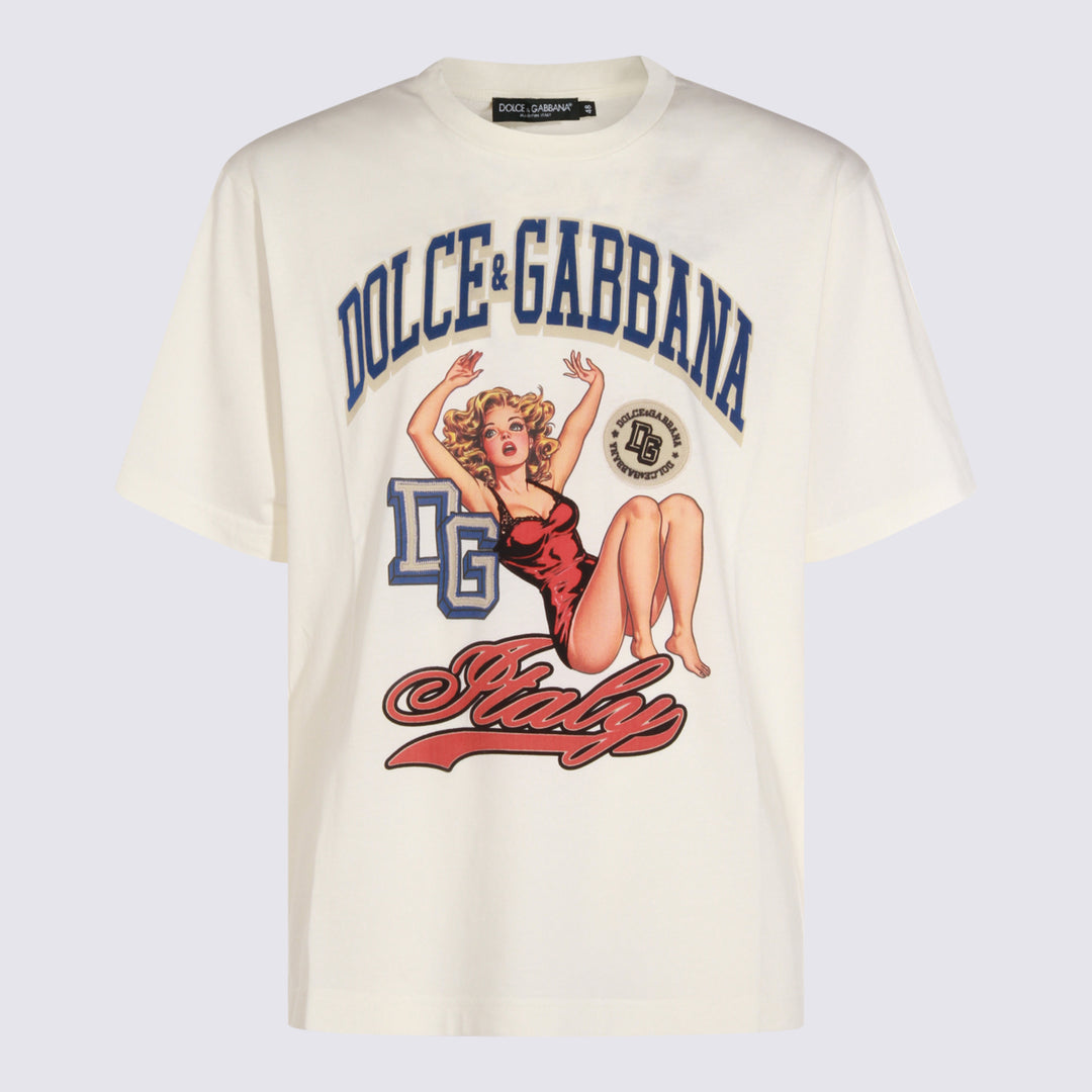 Dolce & Gabbana T-shirts and Polos - Light and natural | 76176498aa59cbff2fec8e1cd3ad178b86ca0d9f